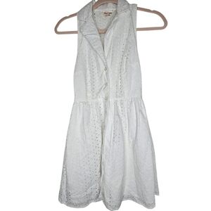 Black Poppy white eyelet fit and flare dress